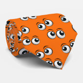 Grote Oogbollen Op Oranje Stropdas (Opgerold)