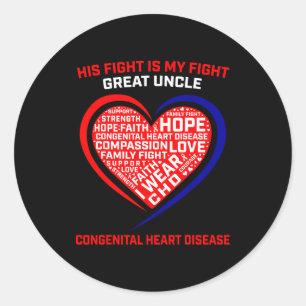Grote Oom Chd-bewustzijn Maand Producten Hartziekt Ronde Sticker