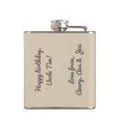 Grote oom herdenking heupfles (Achterkant)