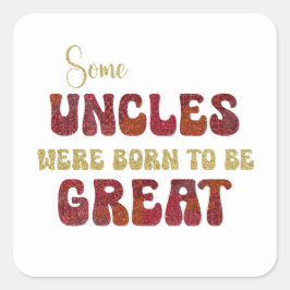 Grote oom vierkante sticker