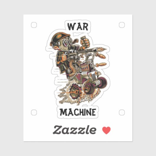 Grote Oorlogsmachine Sticker (Vel)