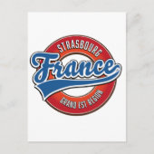 Grote Oost-Straatsburg Frankrijk Retro logo Briefkaart (Voorkant)
