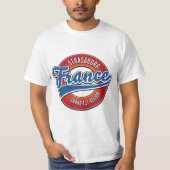 Grote Oost-Straatsburg Frankrijk Retro logo T-shirt (Voorkant)