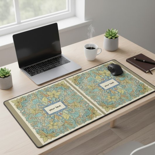 Grote op maat gemaakte Boho Mandala bureauloper Bureaumat