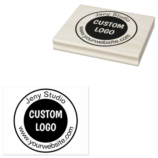 Grote op maat gemaakte rubberen stempel met logo,  (Gestempeld)