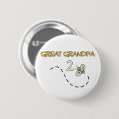 Grote opa 2 Bee Ronde Button 5,7 Cm (Voorkant /achterkant)