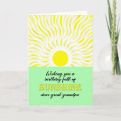 Grote opa Birthday Bright Sunshine Kaart (Voorkant)