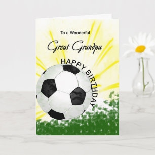 Grote opa Birthday Soccer Card Kaart