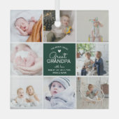 GROTE OPA 'de meest geliefde' Fotocollage Glas Ornament (Voorkant)