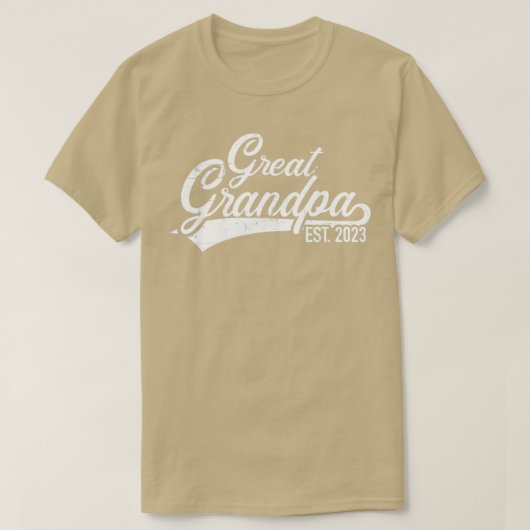 Grote opa est 2023 voor zwangerschapsaankondiging t-shirt (Design voorkant)