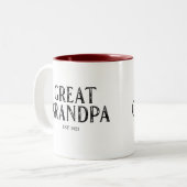 Grote opa-jaar ingesteld tweekleurige koffiemok (Voorkant links)