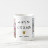 Grote Opa Kleinkinderen 2 Fotocollage Koffiemok (Center)