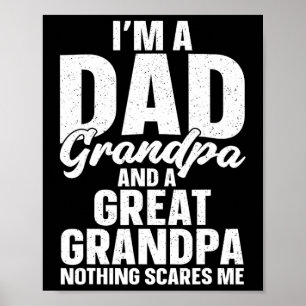 Grote Opa Kunst voor Grote Opa Mannen Opa Poster