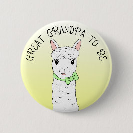 Grote opa om Llama te zijn met groene poep Ronde Button 5,7 Cm