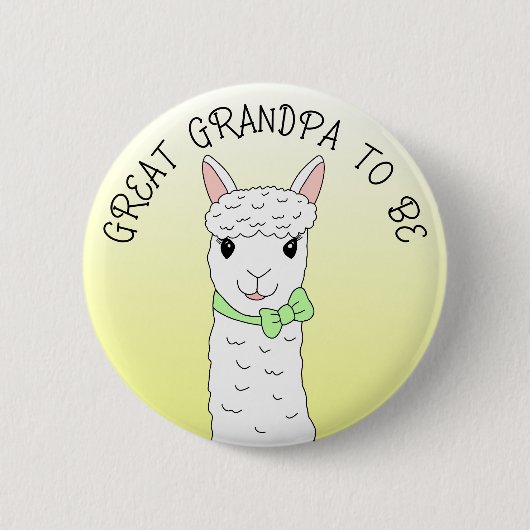 Grote opa om Llama te zijn met groene poep Ronde Button 5,7 Cm (Voorkant)