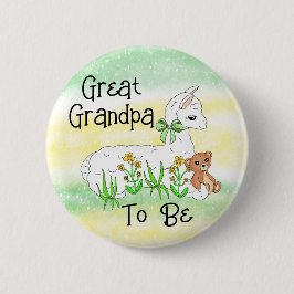 Grote opa om Llama te zijn met Teddy Bear Ronde Button 5,7 Cm