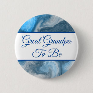Grote opa om te worden   Baby shower van jongen Ronde Button 5,7 Cm