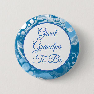 Grote opa om te worden   Baby shower van jongen Ronde Button 5,7 Cm
