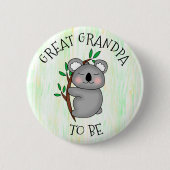 Grote opa om te worden | Koala-Baby shower Ronde Button 5,7 Cm (Voorkant)
