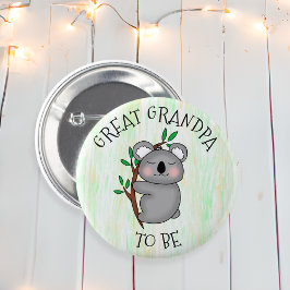 Grote opa om te worden | Koala-Baby shower Ronde Button 5,7 Cm