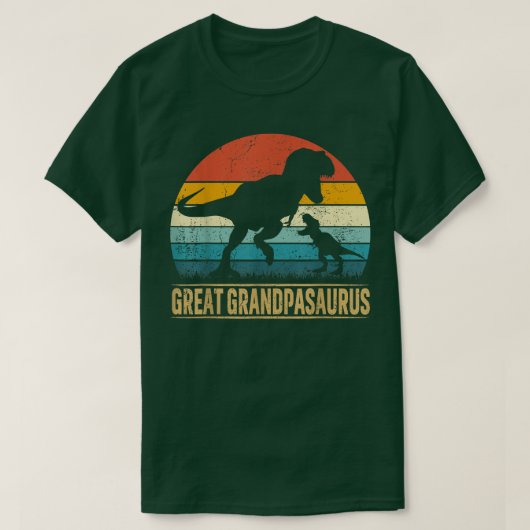 Grote opa Saurus T Re Dinosaur GrandpaVader's T-shirt (Design voorkant)