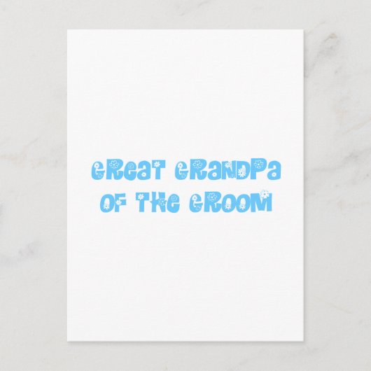 Grote opa van de Groom Briefkaart (Voorkant)