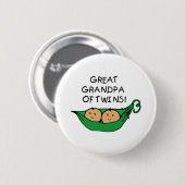 Grote opa van Twins Pod Ronde Button 5,7 Cm (Voorkant /achterkant)