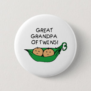 Grote opa van Twins Pod Ronde Button 5,7 Cm
