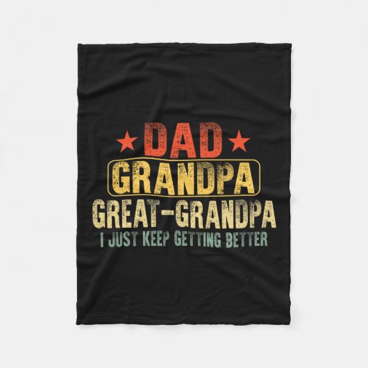 Grote opa voor vaders dag papa opa opa fleece deken (Voorkant)