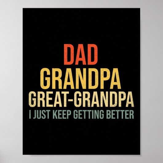Grote opa voor vaders dag poster (Voorkant)