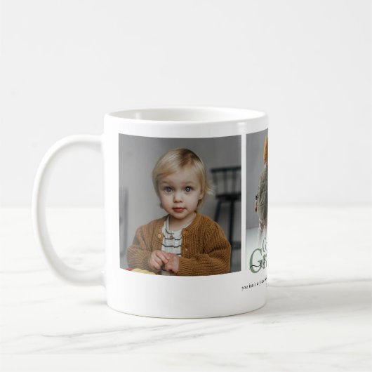 Grote Opa 'We Love You' 3 Fotocollage Koffiemok (Links)