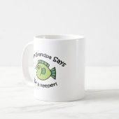 Grote opa zegt dat ik een keeper ben koffiemok (Voorkant links)