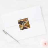 Grote open dozen van zwarte en groene olijven voor vierkante sticker (Envelop)