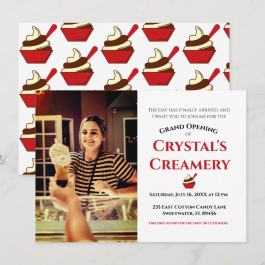 Grote Opening Aankondiging (Voorkant / Achterkant)