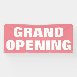Grote opening Adverteren Roze Aangepaste Zaken Spandoek