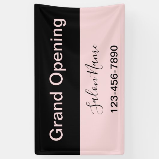 Grote opening Bleek Roze & Zwarte Beauty Salon Naa Spandoek (Verticaal)