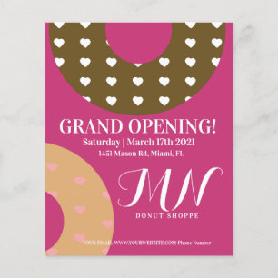 Grote opening Donut Shop Event Flyer