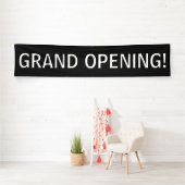 Grote opening eenvoudige zwart witte banner teken (Insitu)