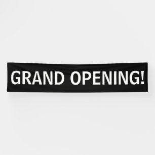 Grote opening eenvoudige zwart witte banner teken