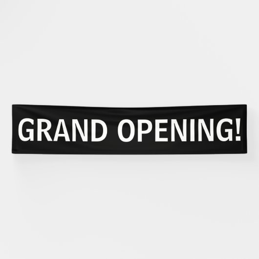 Grote opening eenvoudige zwart witte banner teken (Horizontaal)