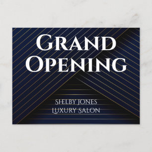 Grote opening Elegant Navy Blue Gold Business Briefkaart