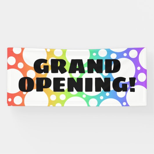 Grote opening! Fun Rainbow Banner (Horizontaal)