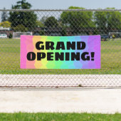 Grote opening! Geometrische regenboog banner (Insitu)