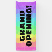 Grote opening! Geometrische regenboog banner (Verticaal)