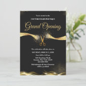 Grote opening gouden lint snijden ceremonie kaart (Staand voorkant)