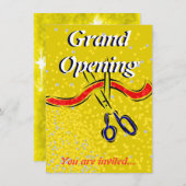 Grote opening Goudpartijuitnodiging starten Kaart (Voorkant / Achterkant)