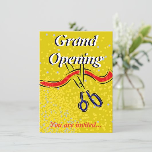 Grote opening Goudpartijuitnodiging starten Kaart (Staand voorkant)