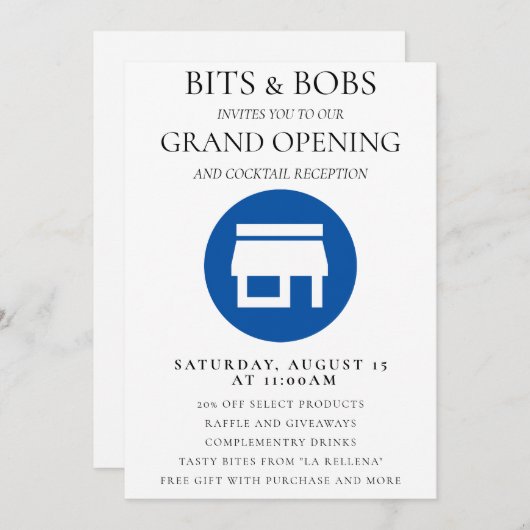 Grote opening kaart (Voorkant / Achterkant)