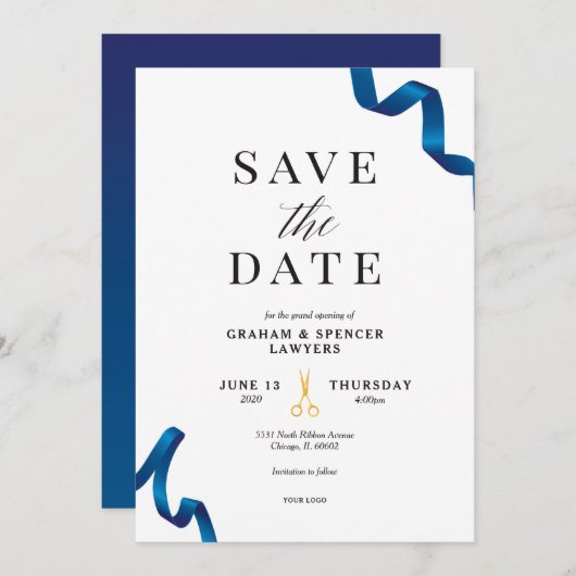 Grote opening Opslaan Datum Kaart (Voorkant / Achterkant)