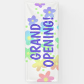 GROTE OPENING! Pastel Rainbow Flowers Banner (Verticaal)